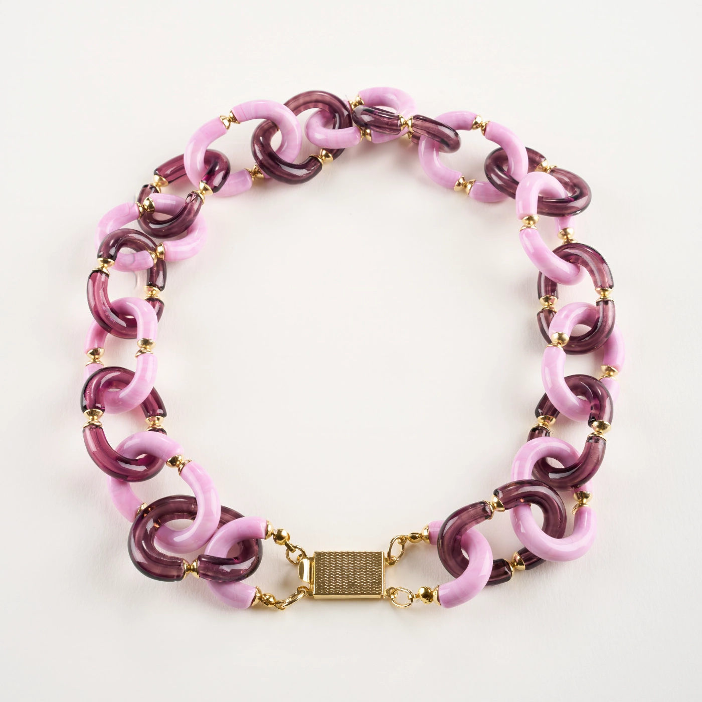Murano Chain-Rossa di Vino kolye (1) Murano Chain-Rossa di Vino Kolye - Görsel 1