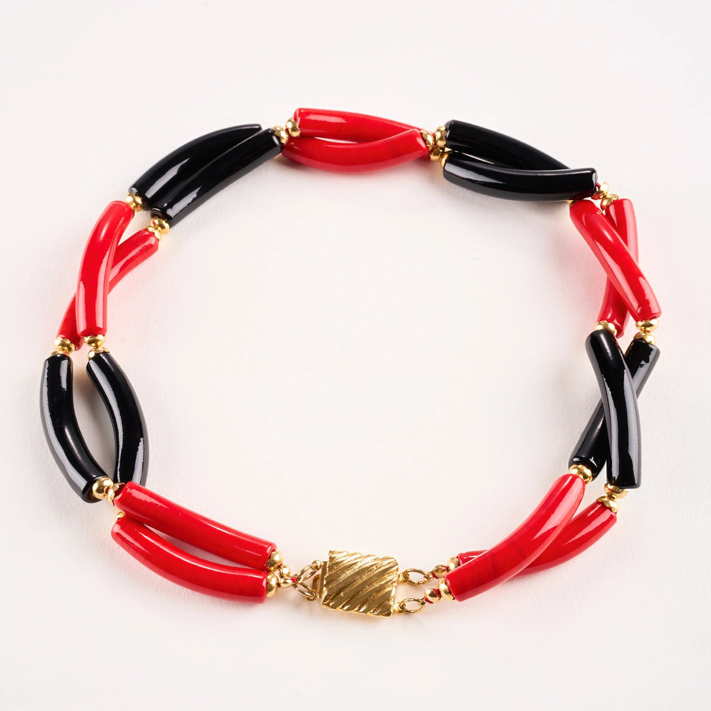 Murano Dua Filo – Rosso Nero Murano Dua Filo – Rossa Nero Kolye - Görsel 1